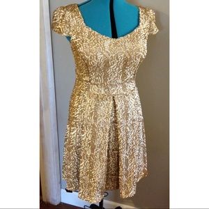 Dazzling Gold Sequin Dress